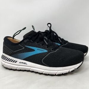 Brooks Ariel 20 Womens Sz 8.5 B US Black Blue Running Shoes Sneakers 1203151B064